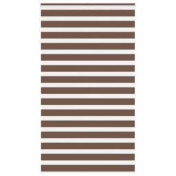 Berkfield Home Zebra Blind Brown 135x230 cm Fabric Width 130.9 cm Polyester - thumbnail 1