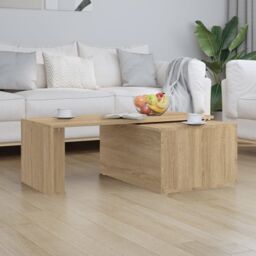 Berkfield Home Coffee Table Sonoma Oak 150x50x35 cm Engineered Wood in Brown - Size: 150 x 50 x 35 cm - thumbnail 3
