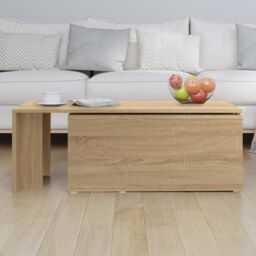 Berkfield Home Coffee Table Sonoma Oak 150x50x35 cm Engineered Wood in Brown - Size: 150 x 50 x 35 cm - thumbnail 4
