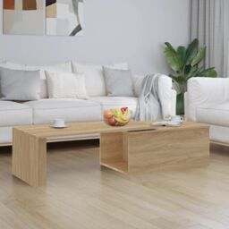 Berkfield Home Coffee Table Sonoma Oak 150x50x35 cm Engineered Wood in Brown - Size: 150 x 50 x 35 cm - thumbnail 1