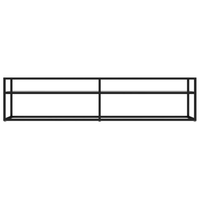 Berkfield Home TV Cabinet Transparent 180x40x40.5 cm Tempered Glass in Clear - image 1