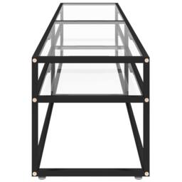 Berkfield Home TV Cabinet Transparent 180x40x40.5 cm Tempered Glass in Clear - thumbnail 4