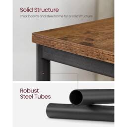 FORGEVIO Set of 2 Two-Tier Sofa Bedside Side Tables Steel Frame - thumbnail 5