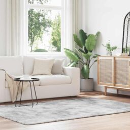 Berkfield Home Shaggy Rug High Pile NAVARRA Light Grey 160x230 cm Polyester - Size: Medium - thumbnail 1