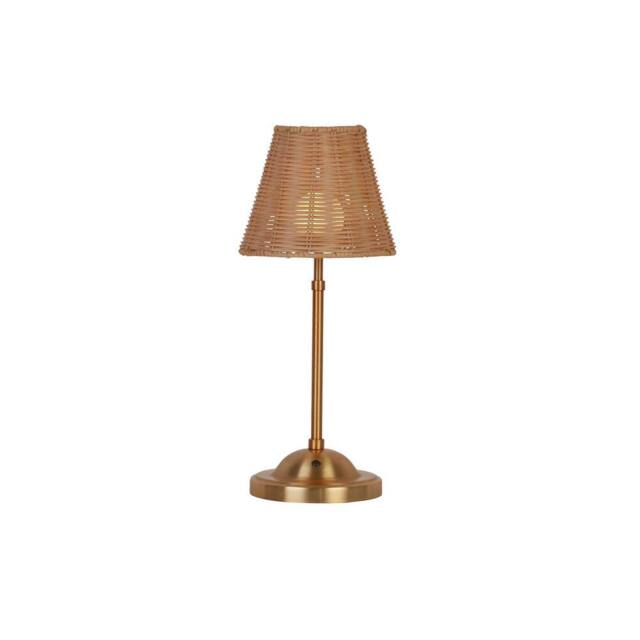 Lighting Collection Rechargeable Rattan Gold TL - image 1