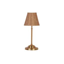 Lighting Collection Rechargeable Rattan Gold TL - thumbnail 2