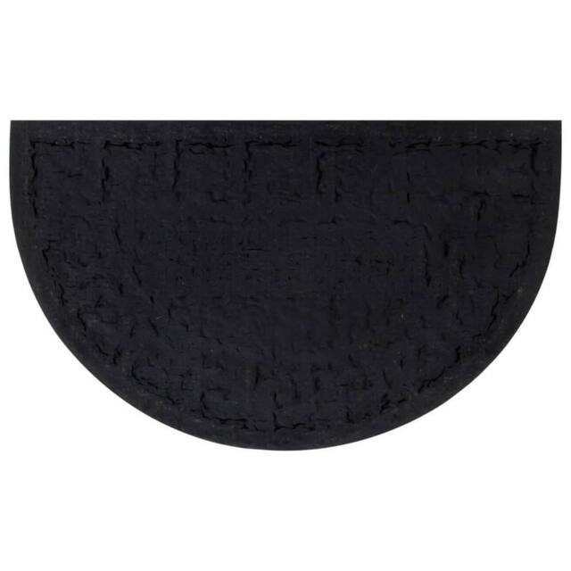 Berkfield Home Durable Door Mat Half Round 45x75 cm Rubber & Coir in Brown - image 1
