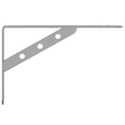 Berkfield Home Shelf Brackets 4 pcs 23.5x2.5x15.5 cm Silver Stainless Steel - thumbnail 6