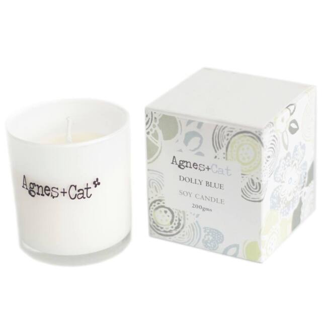 Serenityy Agnes + Cat Votive Candle Dolly Blue 200g in White - image 1
