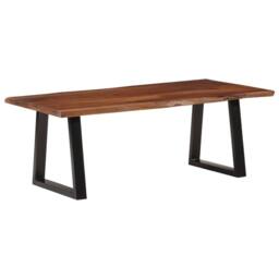 Berkfield Home Coffee Table Honey Brown 110x55x40 cm Solid Wood Acacia - Size: 110 x 55 x 40 cm - thumbnail 9