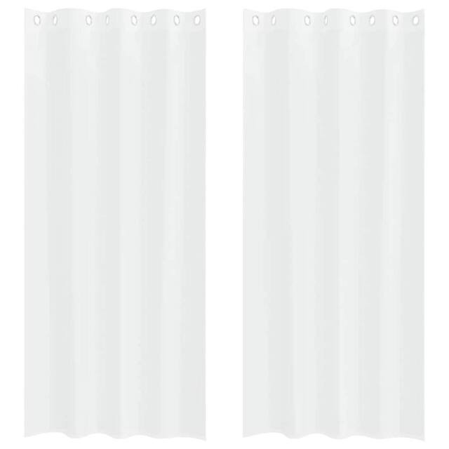 Berkfield Home Curtains with Curtains 2 pcs White 140 x 245 cm Polyester - image 1