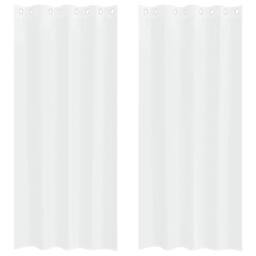 Berkfield Home Curtains with Curtains 2 pcs White 140 x 245 cm Polyester - thumbnail 1