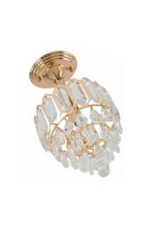 Living and Home Elegant Crystal Pendant Light in Gold - thumbnail 7