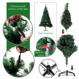 Shatchi 5FT Prelit Green Alaskan Pine Christmas Tree Multicolour LEDs - thumbnail 8