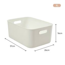 EONLION XLarge-37x26x16cm Plastic Storage Boxes with Lids in White - Size: 500mm - thumbnail 2