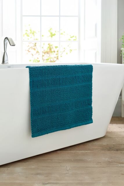 Deyongs Romeo Textured 100% Cotton Bath Mat - 1500gsm Absorbent Bathroom Rug - 1846 in Turquoise - image 1