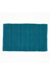 Deyongs Romeo Textured 100% Cotton Bath Mat - 1500gsm Absorbent Bathroom Rug - 1846 in Turquoise - thumbnail 2
