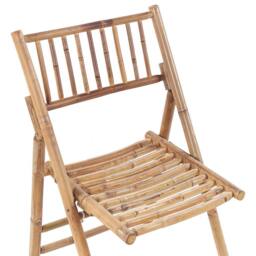 Wyld and Coco Vero 2 Seater Bamboo Bistro Set Folding Brown Off-White Cushions - thumbnail 9