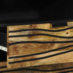 Berkfield Home Modern Bedside Cabinet - 50x33x60 cm, Crafted from Solid Mango Wood in Brown - Size: 50 x 33 x 60 cm - thumbnail 7