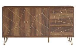 Orsina Ample Storage Sideboard, Contemporary Design Industrial Sideboard Cabinet, Durable Kitchen Sideboard in Brown - thumbnail 6