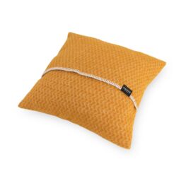 Native Natural Hoop Mustard Wool Cushion Cover 45x45cm - Size: 45 cm x 45 cm - thumbnail 3