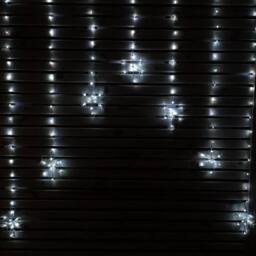 Samuel Alexander 1.2m Battery Operated Snowflake Christmas Curtain Lights with 147 White LEDs - thumbnail 1