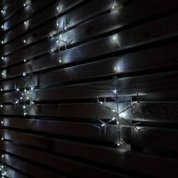 Samuel Alexander 1.2m Battery Operated Snowflake Christmas Curtain Lights with 147 White LEDs - thumbnail 2