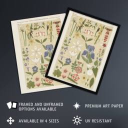 "Artery8 Leaves & Flowers From Nature No 8 Jones Wall Art Print Poster in Beige - Size: W12"" x H16""" - thumbnail 2