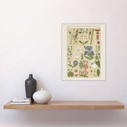 "Artery8 Leaves & Flowers From Nature No 8 Jones Wall Art Print Poster in Beige - Size: W12"" x H16""" - thumbnail 4