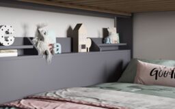 Flair Slick Staircase Triple Bunk Bed with Storage in Grey - Size: Single - thumbnail 8