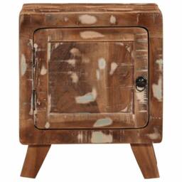 Berkfield Home Bedside Cabinet 40x32x46 cm Solid Wood Reclaimed - Size: 40 x 32 x 46 cm - thumbnail 1