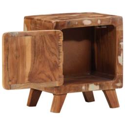Berkfield Home Bedside Cabinet 40x32x46 cm Solid Wood Reclaimed - Size: 40 x 32 x 46 cm - thumbnail 5