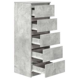 Berkfield Home Sideboard with Drawers Concrete Grey 37.5x35x99 cm Engineered Wood - thumbnail 5