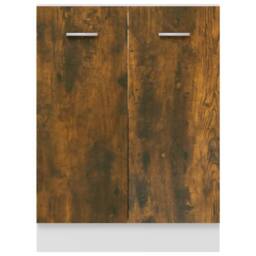 Berkfield Home Premium Bottom Cabinet Smoked Oak 60x46x81.5 cm Engineered Wood in Brown - thumbnail 5