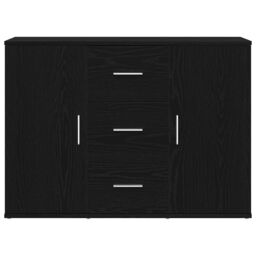 Berkfield Home Sideboard Black Oak 91x29.5x65 cm Engineered Wood - thumbnail 6