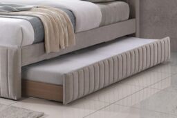 Time4sleep Bexley Natural Oat Upholstered - Bed Frame With Underbed Frame - Size: Double - thumbnail 3