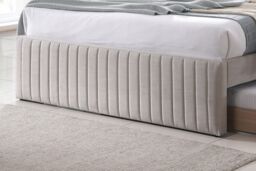 Time4sleep Bexley Natural Oat Upholstered - Bed Frame With Underbed Frame - Size: Double - thumbnail 5