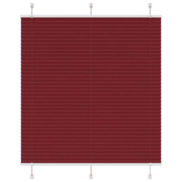 Berkfield Home Pleated Blind Bordeaux Red 115x150 cm Fabric Width 114.4 cm Polyester - image 1