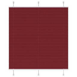 Berkfield Home Pleated Blind Bordeaux Red 115x150 cm Fabric Width 114.4 cm Polyester