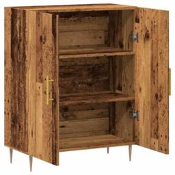 Berkfield Home Sideboard Old Wood 69.5x34x90 cm Engineered Wood in Brown - thumbnail 7