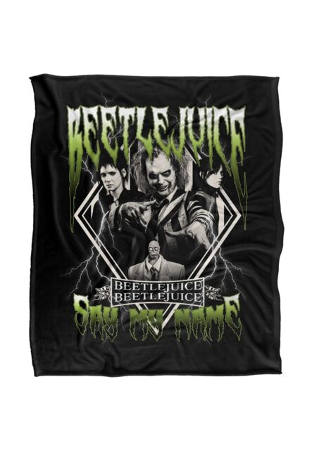 Warner Brothers Beetlejuice 2 50x60 Group Band Silky Touch Super Soft Throw Blanket in White - image 1