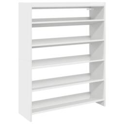 Berkfield Home Shoe Rack White 80x25x100 cm Engineered Wood - Size: 80 x 25 x 100 cm - thumbnail 3