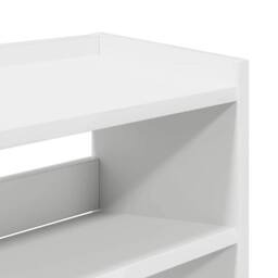 Berkfield Home Shoe Rack White 80x25x100 cm Engineered Wood - Size: 80 x 25 x 100 cm - thumbnail 7