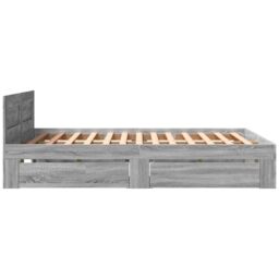 Berkfield Home Bed Frame with Headboard without Mattress Grey Sonoma 160x200 cm - thumbnail 6