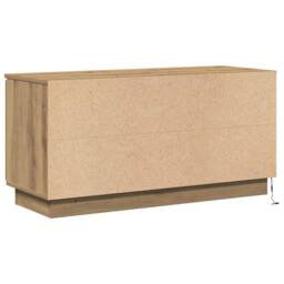 Berkfield Home TV Cabinet Artisan Oak 100x38x49 cm Engineered Wood in Brown - Size: 100 x 38 x 49 cm - thumbnail 9