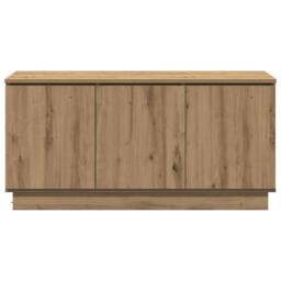 Berkfield Home TV Cabinet Artisan Oak 100x38x49 cm Engineered Wood in Brown - Size: 100 x 38 x 49 cm - thumbnail 7