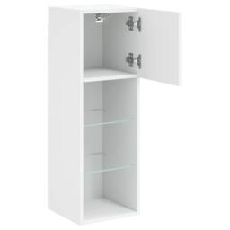 Berkfield Home TV Cabinets with LED Lights 2 pcs White 30.5x30x90 cm - thumbnail 8