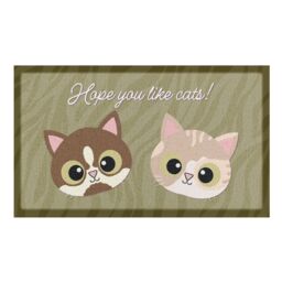 Artsy Mats Hope You Like Cats Doormat (70 x 40cm) in White - Size: 40 cm x 70 cm - thumbnail 2