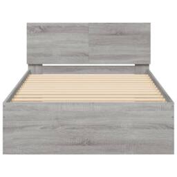 Berkfield Home Bed Frame without Mattress with LED Lights Grey Sonoma 100x200 cm - thumbnail 7