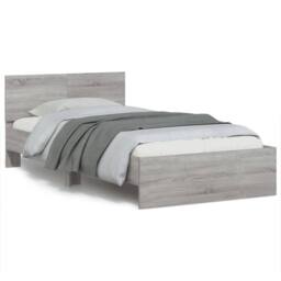 Berkfield Home Bed Frame without Mattress with LED Lights Grey Sonoma 100x200 cm - thumbnail 2